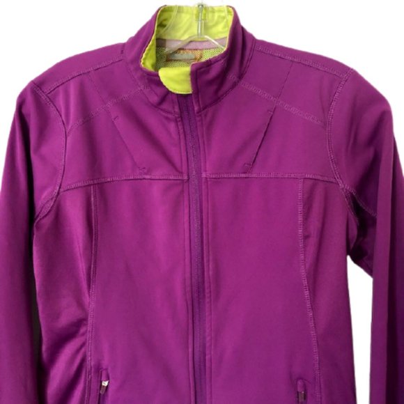 Athleta Purple/Lime Vented Jacket Reflective Details - XS - Picture 4 of 13